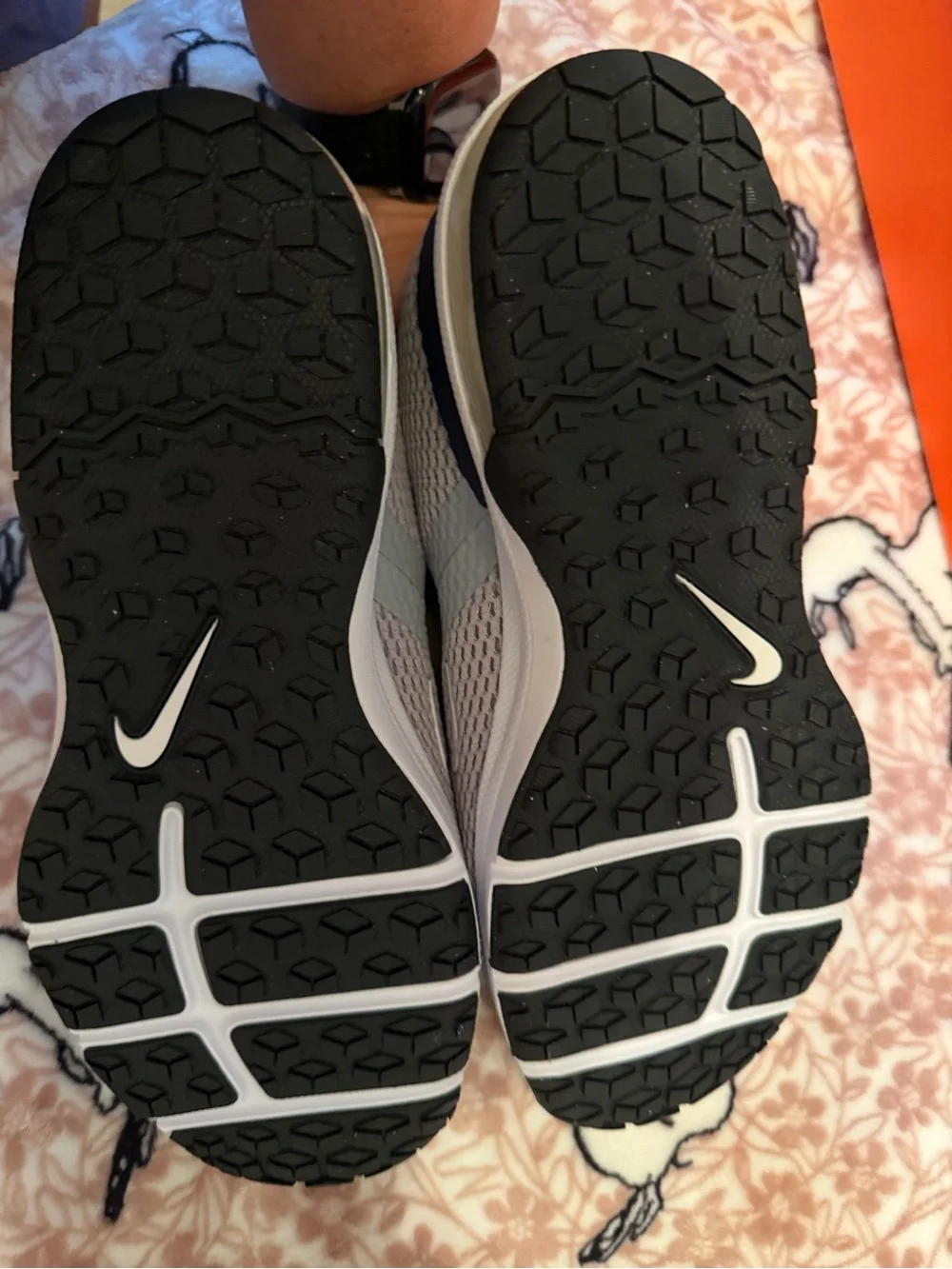 NFL Dallas Cowboys Nike Men's Grey and Navy Athletic Running Shoes